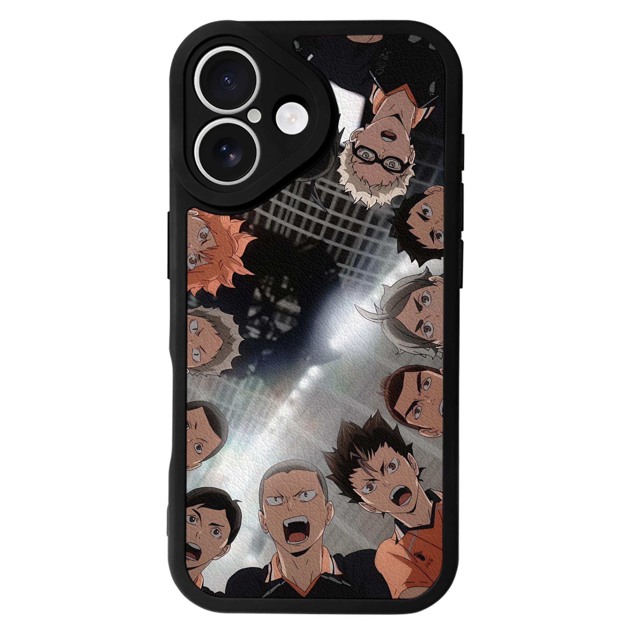 （画像用） ハイキュー!! Haikyu!! 【iPhone 16シリーズ対応】シリコンスマホケース（レザー調） 材質：シリコン